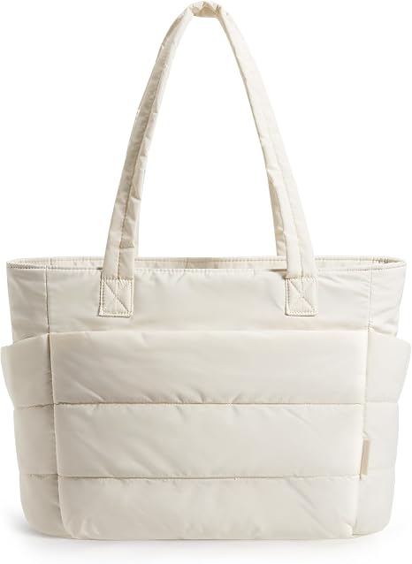 Tote Bag for Women, Lightweight Puffy Tote Bag with Compartments Shoulder Bag Handbag for Travel